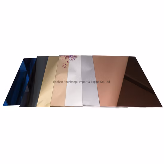 201 304 316 Hoja y placa de acero inoxidable cepilladas del panel decorativo del grado del espejo No. 4 del acero inoxidable 8K del grado